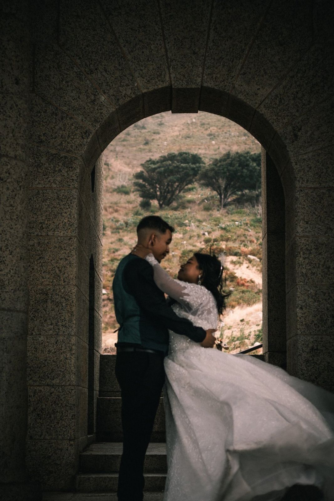 Vertical portrait from A Love Unmoved, a wedding photography story in Cape Town