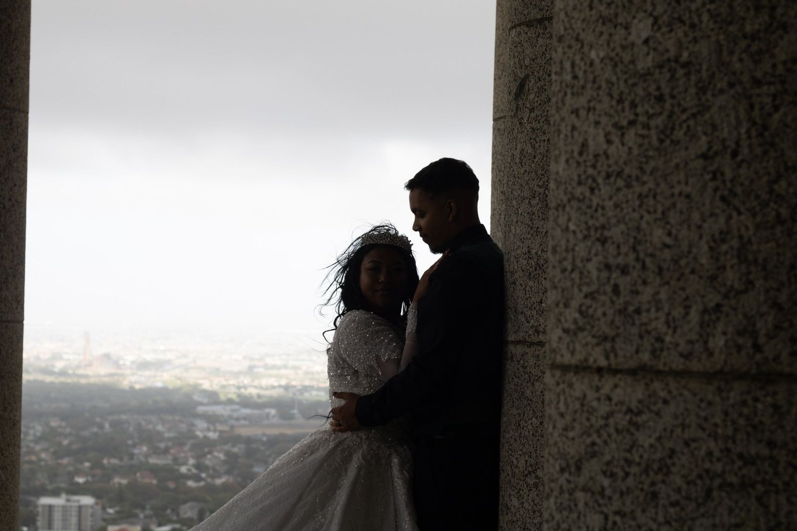 The original underexposed wedding frame before editing