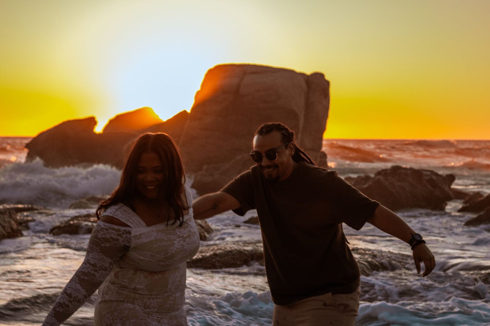 Wide photograph from Before the Sun Let Go, a engagement photography story in Cape Town